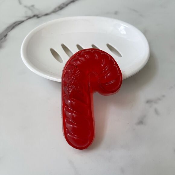 Candy Cane- soap bars- Set of 3- Handmade natural glycerin soap - Picture 1 of 7